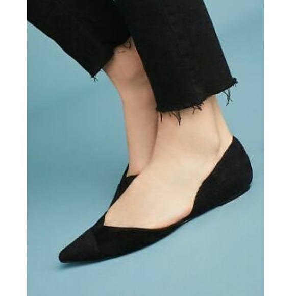 Anthropologie D’Orsay Black Pointed Flats - Picture 3 of 8